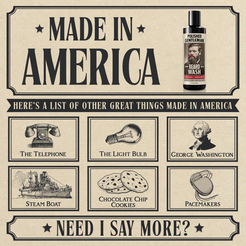 Polished Gentleman Refreshing Beard Shampoo and Face Wash with Peppermint Tea Tree and Argan Oil - for Thicker and Softer Beard (4oz) - Image 3